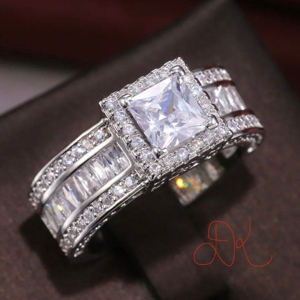 WEDDING RING BRIDAL RING ENGAGMENT RING - Picture 9 of 9